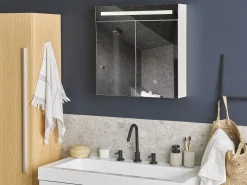 Armario De Parede Com Espelho E Luz Led 60 X 60 Cm Jaramillo