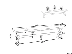 Banco De Jardim Em Fibra De Cimento Branca 200 Cm Olbia