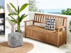 Banco De Jardim Em Madeira De Acacia 160 Cm Com Arrumação Sovana
