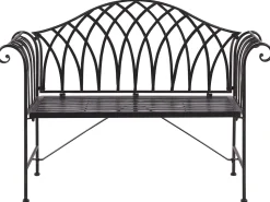 Banco De Jardim Em Metal Preto 130 Cm Milazzo