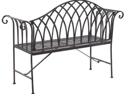 Banco De Jardim Em Metal Preto 130 Cm Milazzo
