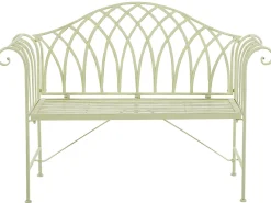 Banco De Jardim Em Metal Verde Claro 130 Cm Milazzo