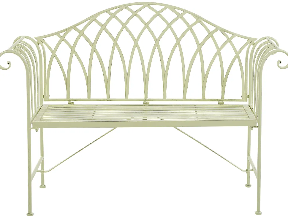 Banco De Jardim Em Metal Verde Claro 130 Cm Milazzo