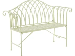 Banco De Jardim Em Metal Verde Claro 130 Cm Milazzo