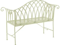 Banco De Jardim Em Metal Verde Claro 130 Cm Milazzo