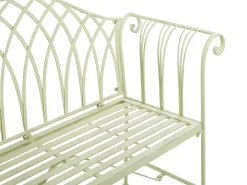 Banco De Jardim Em Metal Verde Claro 130 Cm Milazzo