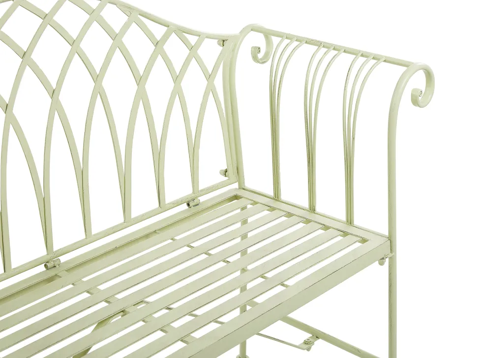 Banco De Jardim Em Metal Verde Claro 130 Cm Milazzo