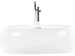 Banheira Autonoma De Hidromassagem Em Acrilico Branco Com Led 180 X 100 Cm Mustique