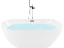 Banheira Autonoma De Hidromassagem Em Acrilico Branco Com Led 170 X 80 Cm Nevis