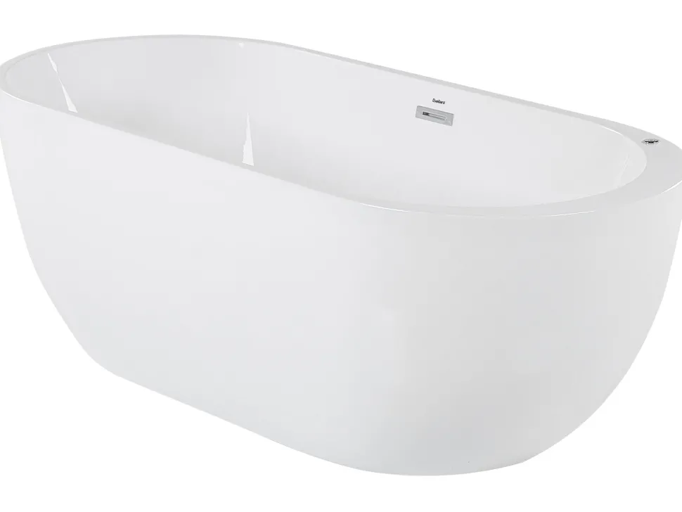 Banheira Autonoma De Hidromassagem Em Acrilico Branco Com Led 170 X 80 Cm Nevis