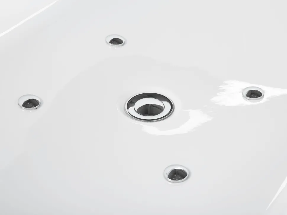 Banheira Autonoma De Hidromassagem Em Acrilico Branco Com Led 170 X 80 Cm Nevis