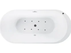 Banheira Autonoma De Hidromassagem Em Acrilico Branco Com Led 170 X 80 Cm Nevis