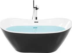 Banheira Autonoma De Hidromassagem Em Acrilico Preto Com Led 180 X 85 Cm Antigua