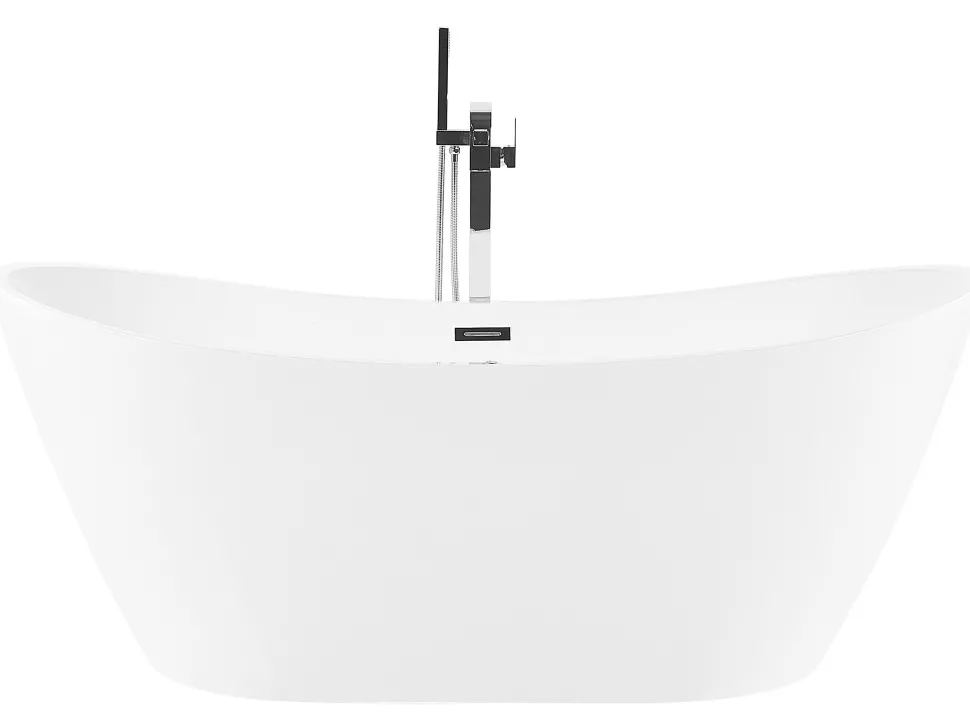 Banheira Autonoma De Hidromassagem Em Acrilico Branco Com Led 180 X 85 Cm Antigua