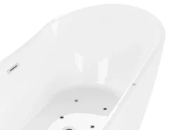 Banheira Autonoma De Hidromassagem Em Acrilico Branco Com Led 180 X 85 Cm Antigua