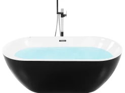 Banheira Autonoma De Hidromassagem Em Acrilico Preto Com Led 170 X 80 Cm Nevis Iii