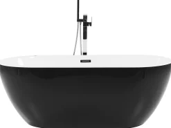 Banheira Autonoma De Hidromassagem Em Acrilico Preto Com Led 170 X 80 Cm Nevis Iii