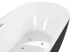 Banheira Autonoma De Hidromassagem Em Acrilico Preto Com Led 170 X 80 Cm Nevis Iii