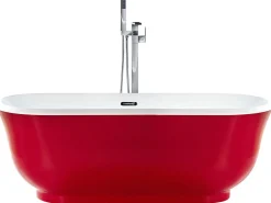 Banheira Autonoma Em Acrilico Vermelho 170 X 77 Cm Tesoro