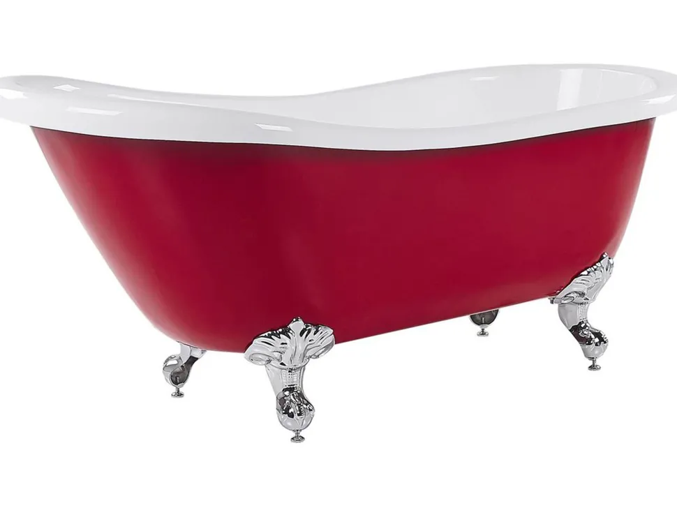 Banheira Autonoma Em Acrilico Vermelho 153 X 77 Cm Cayman