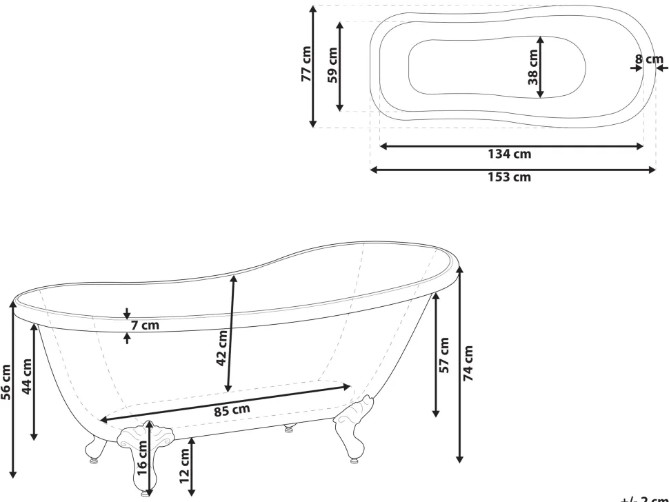 Banheira Autonoma Em Acrilico Vermelho 153 X 77 Cm Cayman