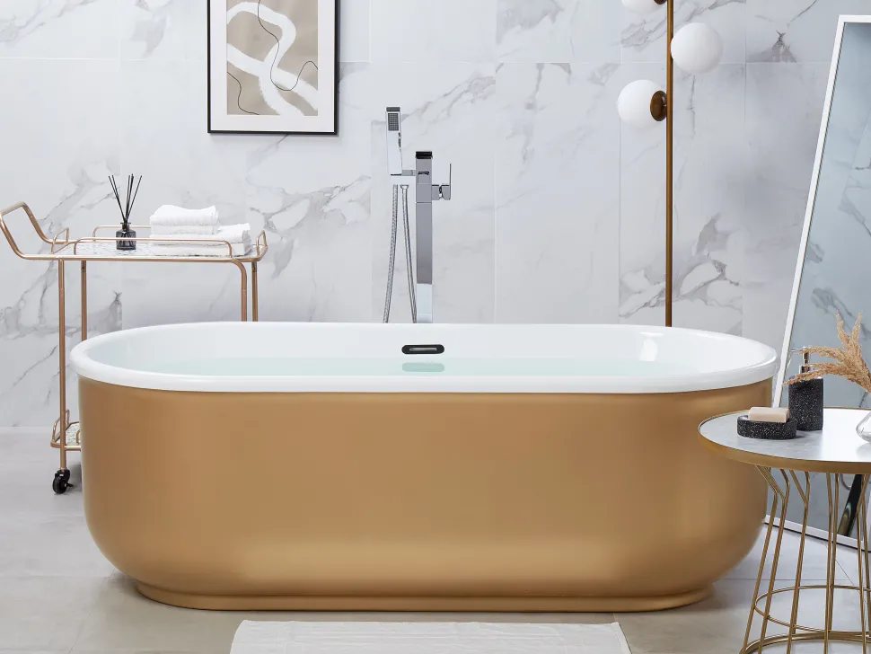 Banheira Autonoma Em Acrilico Dourado 170 X 80 Cm Pinel