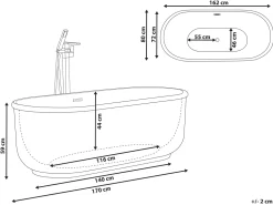 Banheira Autonoma Em Acrilico Dourado 170 X 80 Cm Pinel