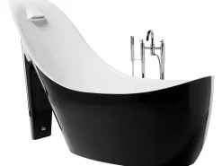 Banheira Autonoma Em Acrilico Preto E Branco 180 X 80 Cm Coco