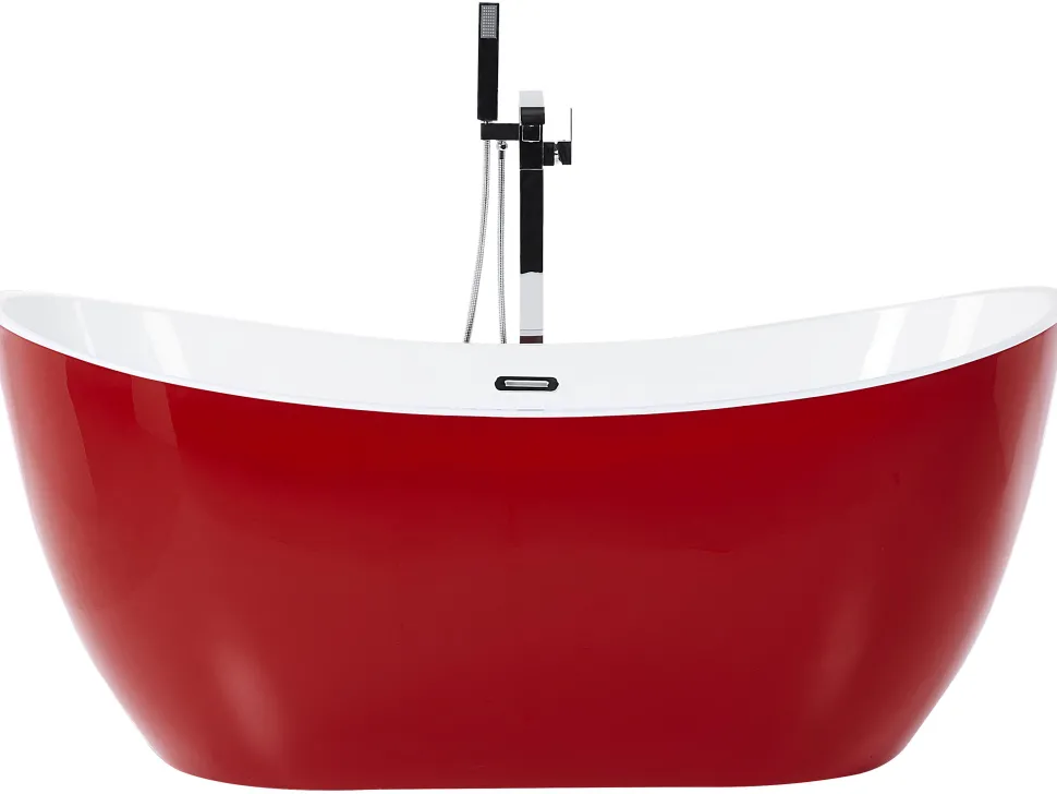 Banheira Autonoma Em Acrilico Vermelho 150 X 75 Cm Antigua