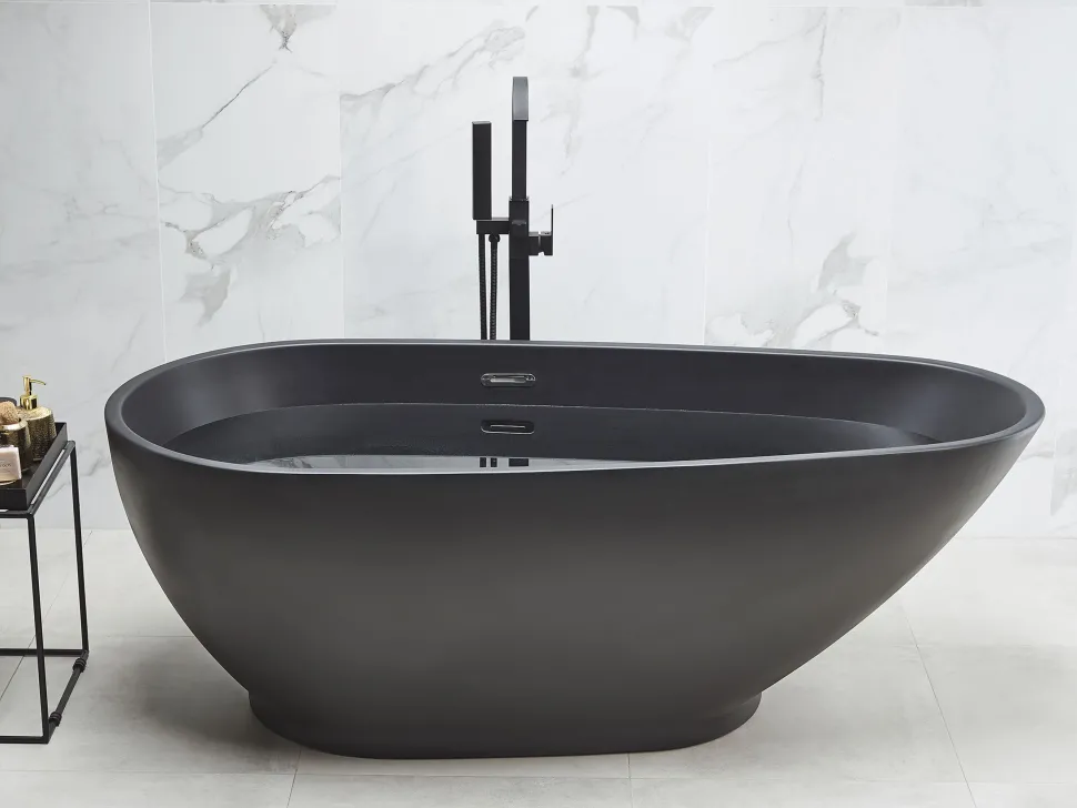 Banheira Autonoma Em Acrilico Preto 173 X 82 Cm Guiana
