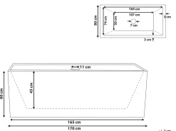 Banheira Autonoma Em Acrilico Vermelho 170 X 81 Rios