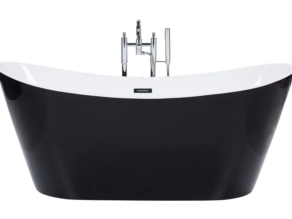 Banheira Autonoma Em Acrilico Preto 180 X 78 Cm Antigua