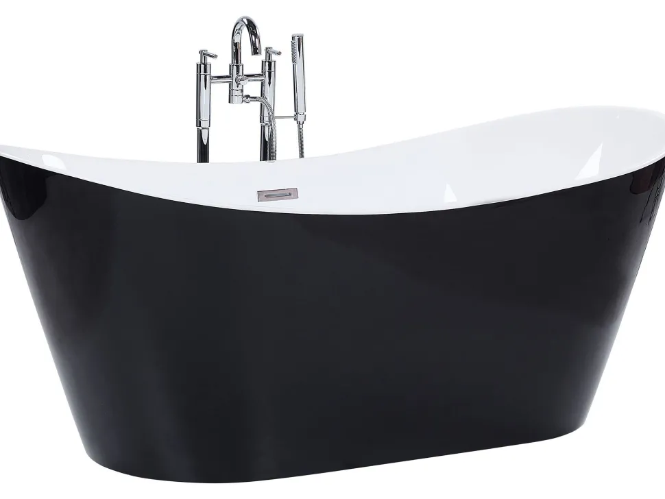Banheira Autonoma Em Acrilico Preto 180 X 78 Cm Antigua