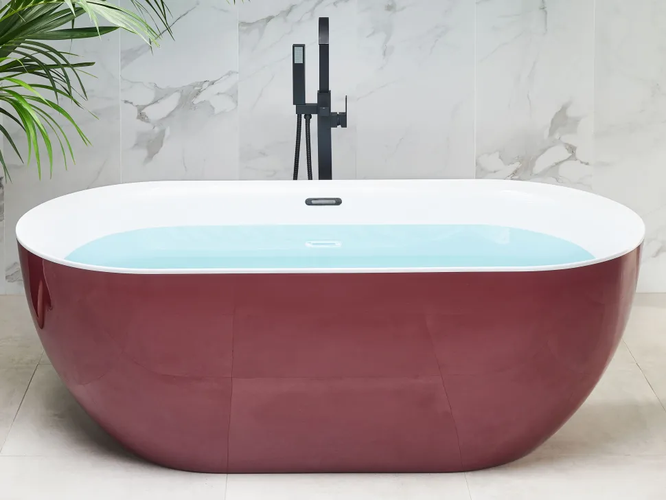 Banheira Autonoma Em Acrilico Vermelho 170 X 80 Cm Carrera