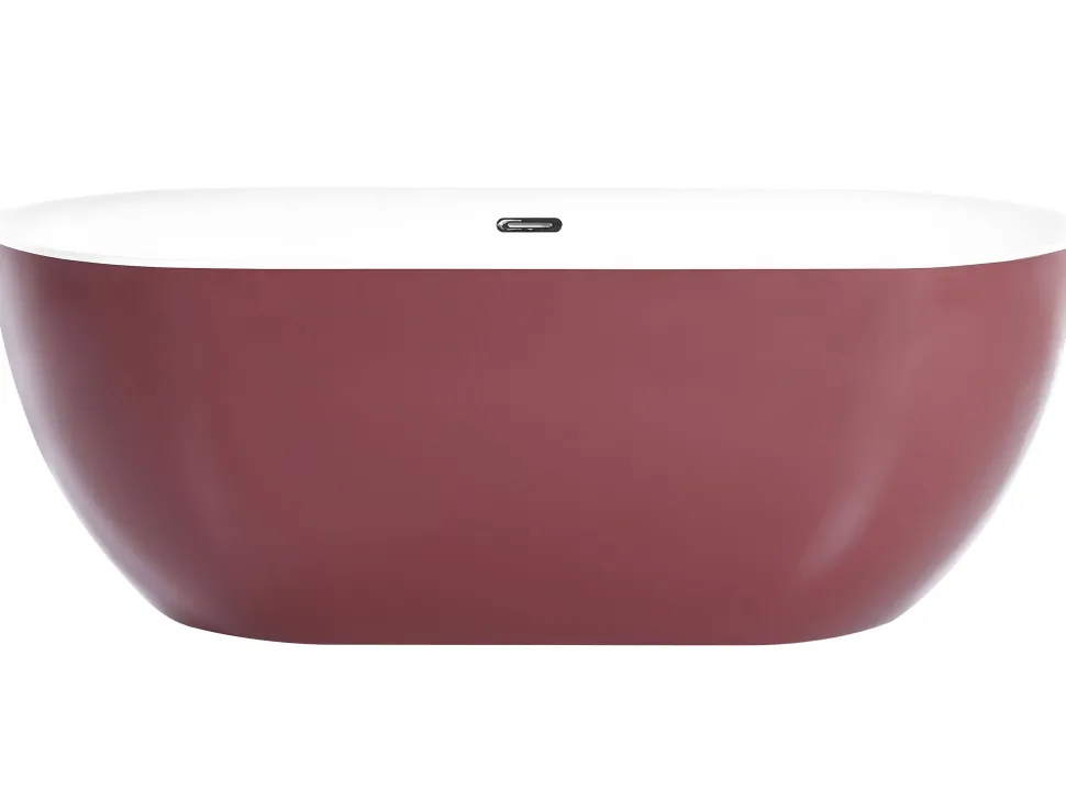 Banheira Autonoma Em Acrilico Vermelho 170 X 80 Cm Carrera