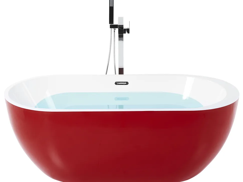 Banheira Autonoma Em Acrilico Vermelho 150 X 75 Cm Nevis