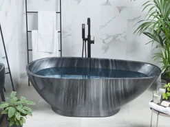 Banheira Autonoma Em Acrilico Preto Com Efeito De Marmore 170 X 80 Cm Rioja