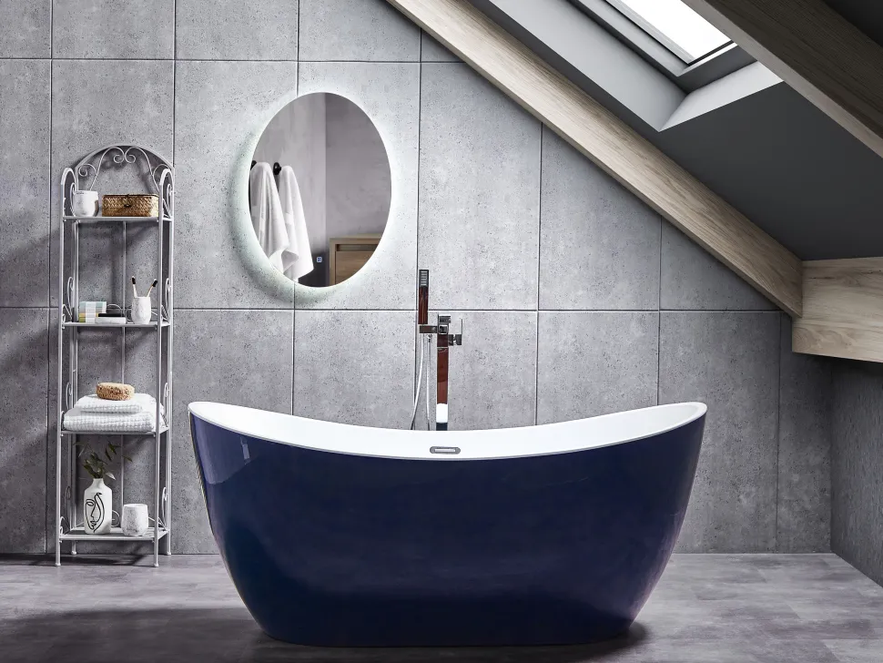 Banheira Autonoma Em Acrilico Azul Marinho 170 X 77 Cm Antigua