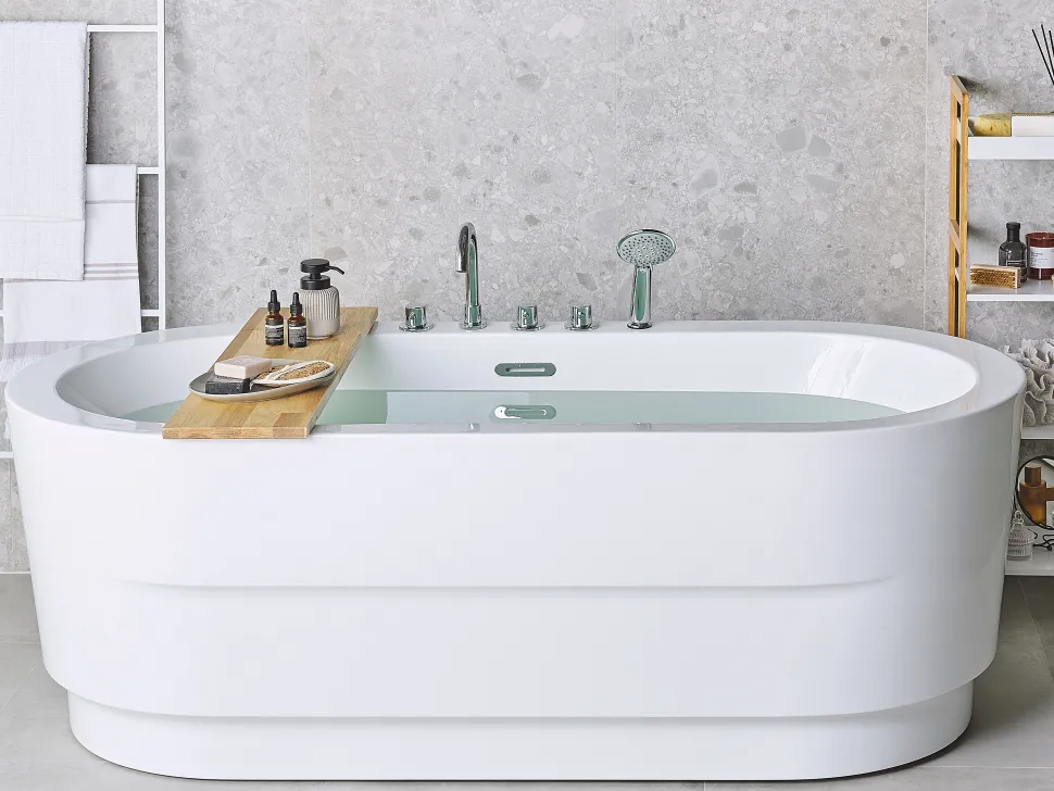 Banheira Autonoma Em Acrilico Branco Com Chuveiro 170 X 80 Cm Empresa