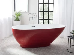 Banheira Autonoma Em Acrilico Vermelho E Branco 173 X 82 Cm Guiana