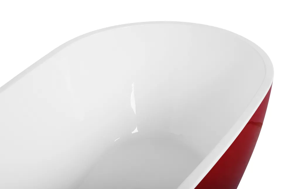 Banheira Autonoma Em Acrilico Vermelho E Branco 173 X 82 Cm Guiana