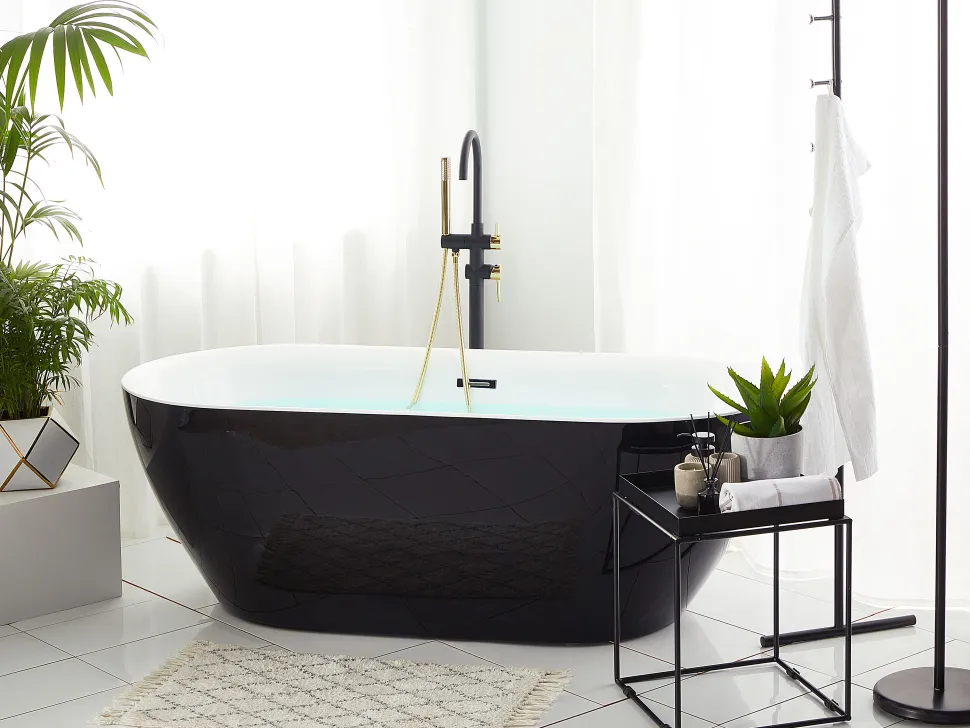 Banheira Autonoma Em Acrilico Preto 150 X 75 Cm Carrera