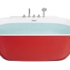 Banheira Autonoma Em Acrilico Vermelho 170 X 80 Cm Rotso