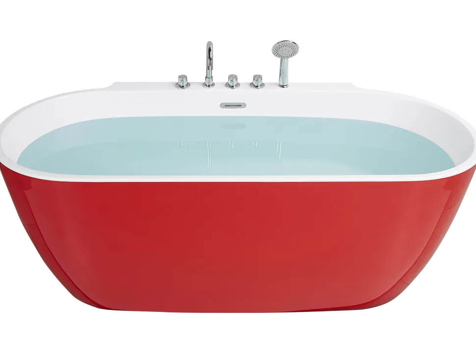 Banheira Autonoma Em Acrilico Vermelho 170 X 80 Cm Rotso