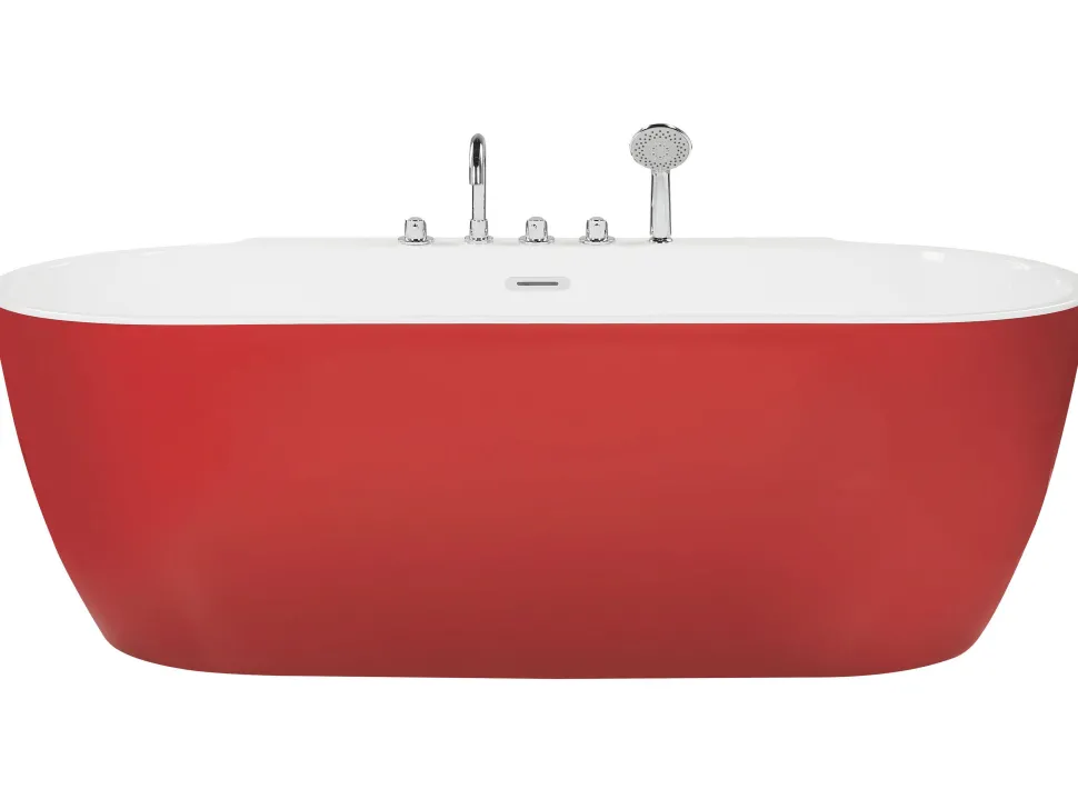 Banheira Autonoma Em Acrilico Vermelho 170 X 80 Cm Rotso