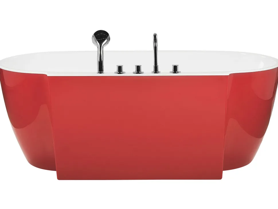 Banheira Autonoma Em Acrilico Vermelho 170 X 80 Cm Rotso