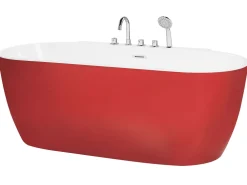 Banheira Autonoma Em Acrilico Vermelho 170 X 80 Cm Rotso