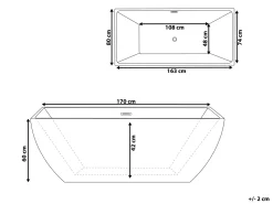Banheira Autonoma Em Acrilico Branco 170 X 80 Cm Cabruna