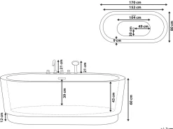 Banheira Autonoma Em Acrilico Preto Com Chuveiro 170 X 80 Cm Empresa