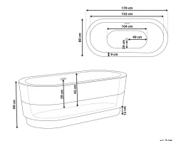 Banheira Autonoma Em Acrilico Branco 170 X 80 Cm Empresa